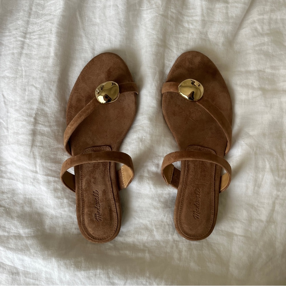 Madewell The Mila Organic Hardware Thong Slide Sandal